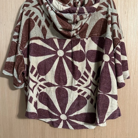 We the Free Terry Cardigan Hoodie Pullover, Size Large (v) - Picture 5 of 10